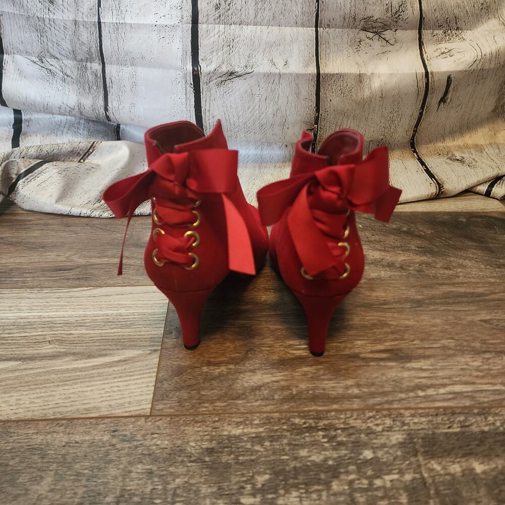 IMPO Tarra Women's Red High Heel Ankle Boots - Picture 3 of 8
